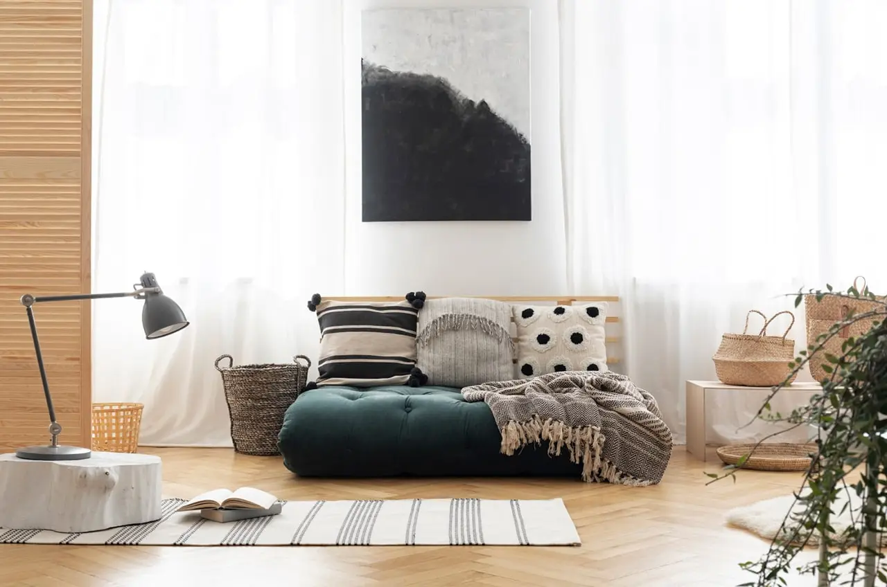 Decor and details in wabi-sabi interior