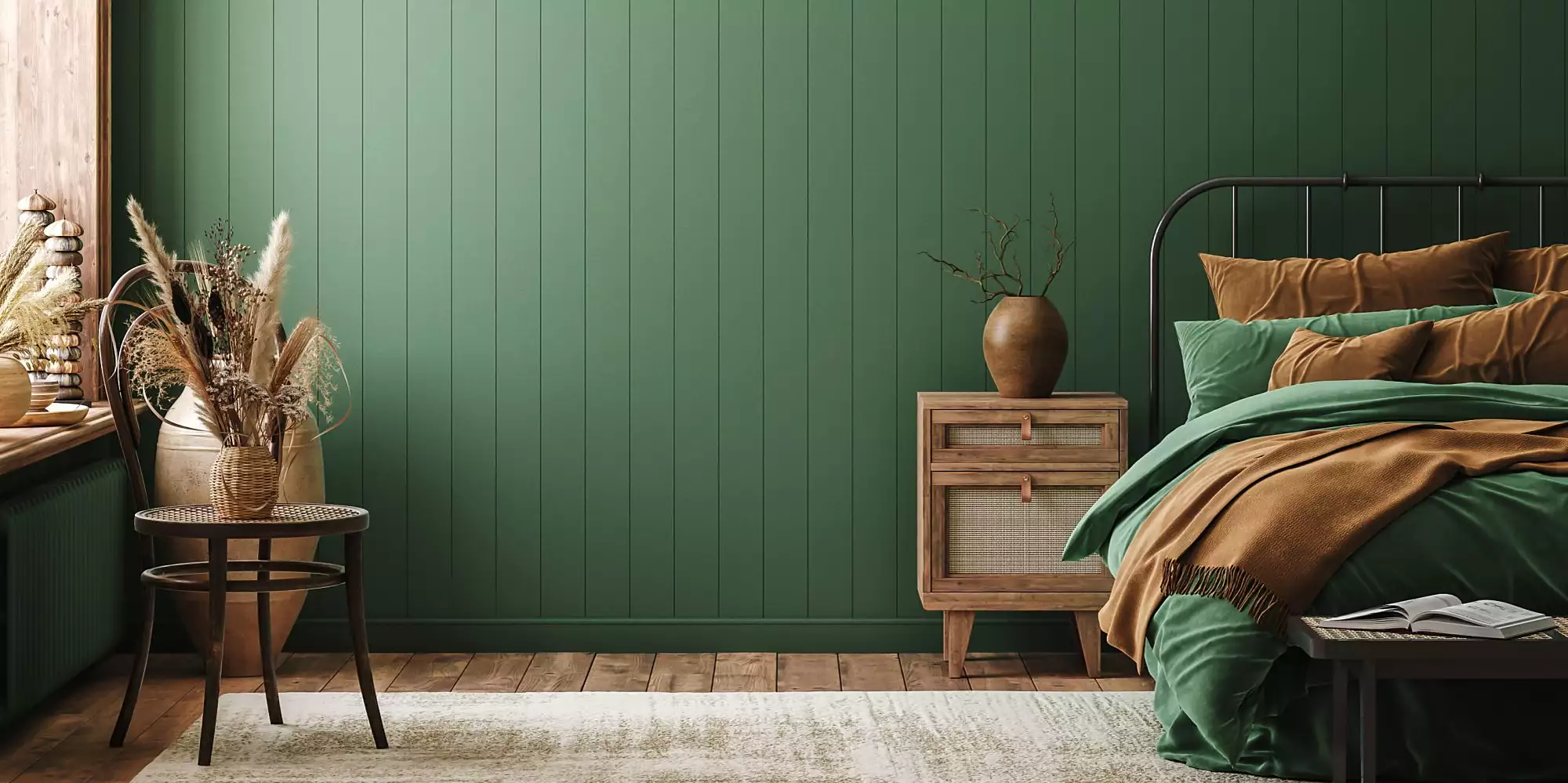 Green color in interior
