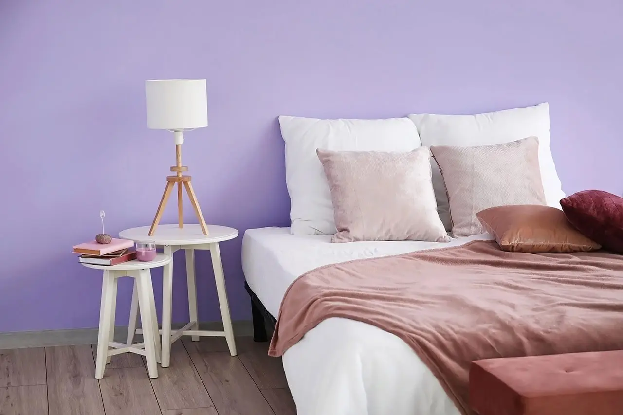 Violet color in interior