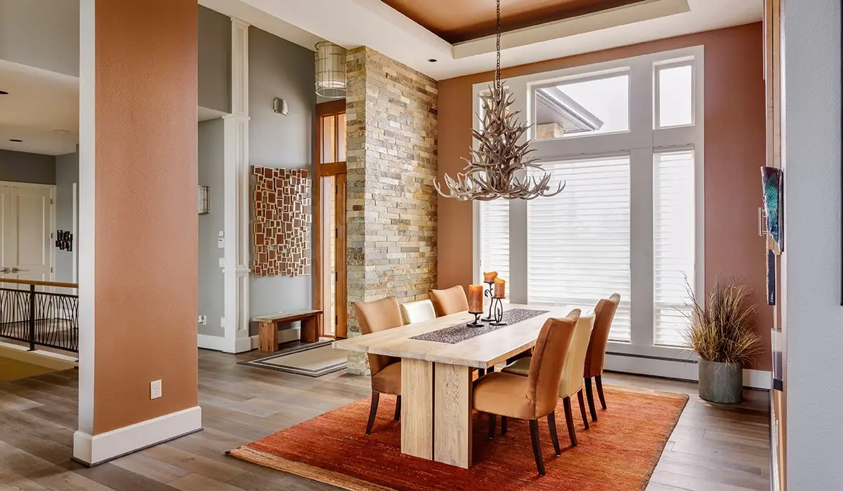 Warm colors in interior